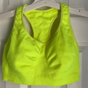 Neon Yellow Sports Bra size XL